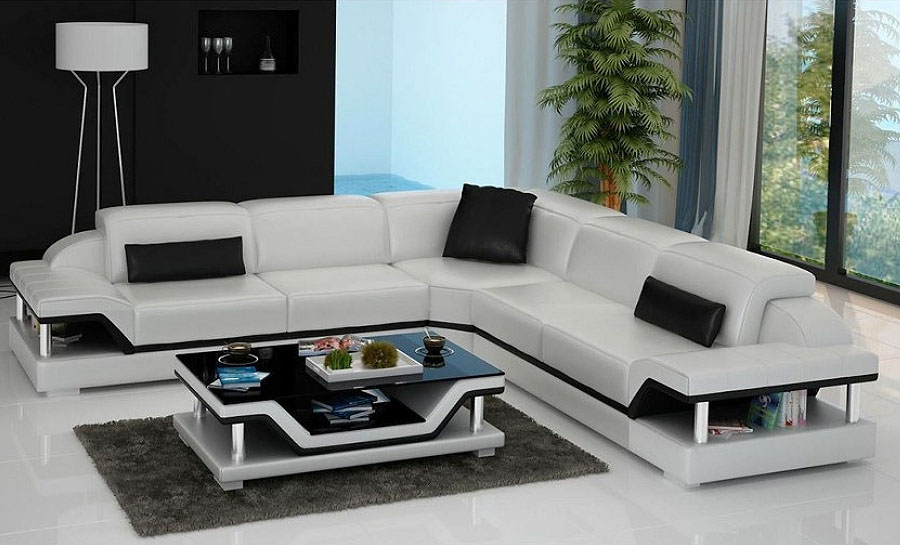 Nexus - L - Leather Sofa Lounge Set